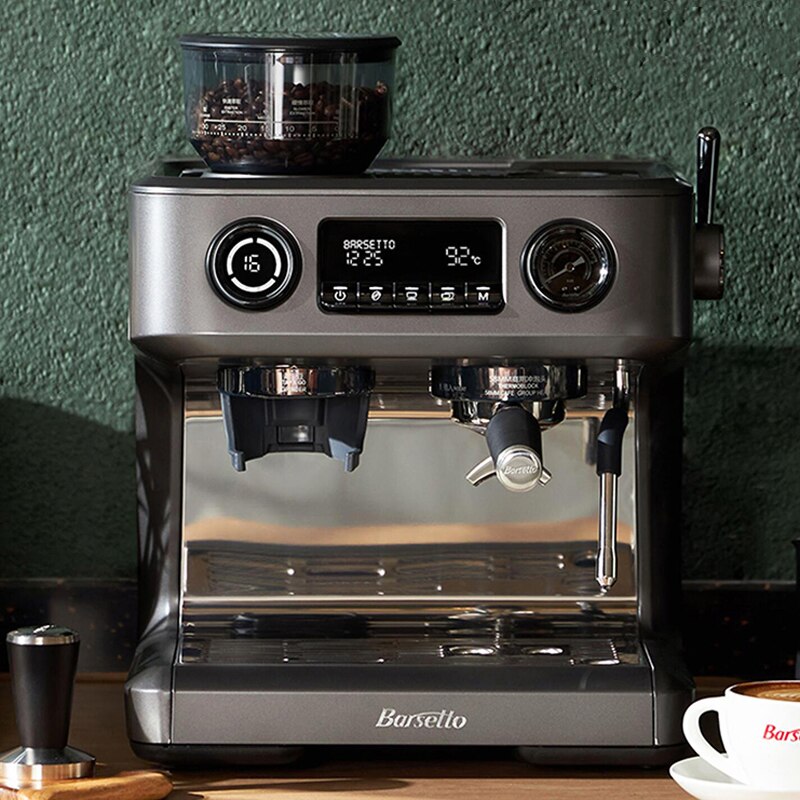 Máquina de café Espresso con molinillo de café, vaporizador de leche,  semiautomática, eléctrica, italiana, 20bar